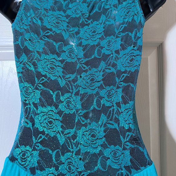 Curtain Call Costumes - Dance Costume ~ Teal Colored ~ Lyrical - Picture 8 of 10